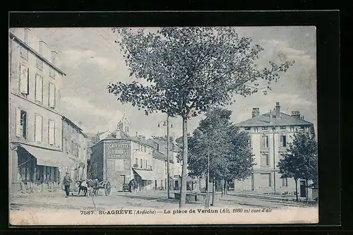 AK St-Agrève, la Place de Verdun