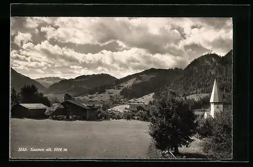 AK Saanen, Gesamtansicht mit Kirche im Vordergrund