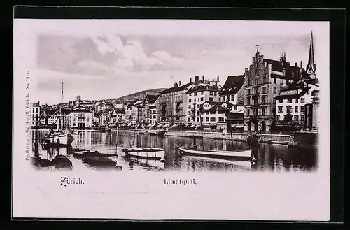 AK Zürich, Idylle am Limatquai