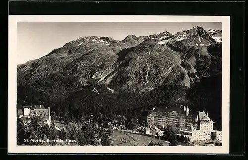 AK St. Moritz, Teilansicht mit Suvretta Haus