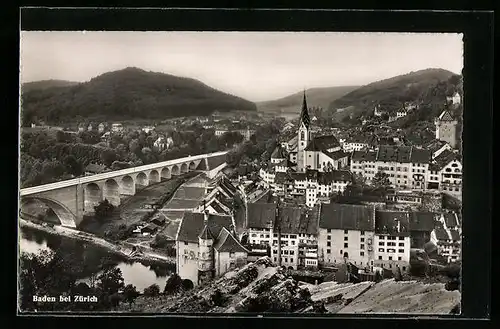 AK Baden, Gesamtansicht mit Kirche