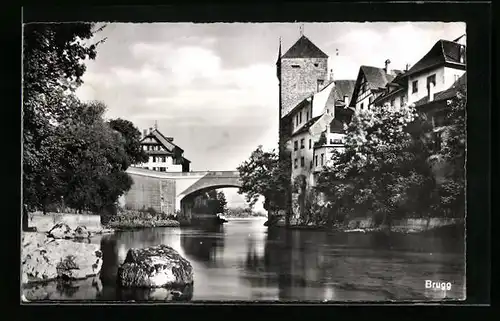 AK Brugg, Gebäudepartie an der Flussbrücke