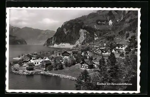 AK Sisikon, Ortspartie am Vierwaldstättersee