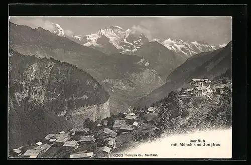 AK Isenfluh, Panorama mit Mönch und Jungfrau