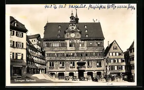 AK Tübingen, Rathaus und Brunnen