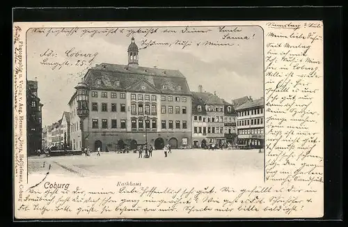 AK Coburg, vor dem Rathaus