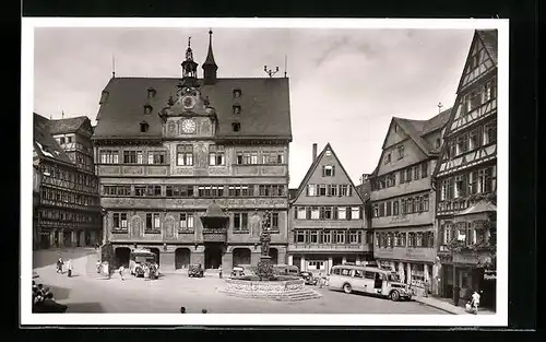 AK Tübingen, Marktplatz mit Rathaus