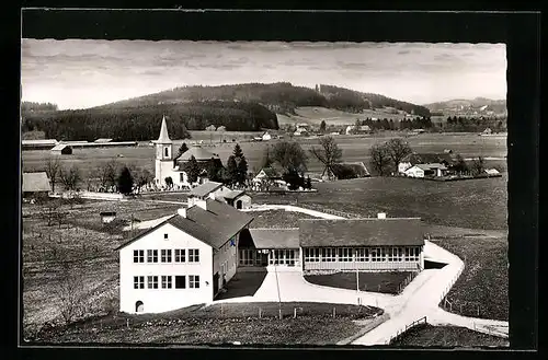 AK Isny / Allgäu, Jugendherberge Georg-Sulzberger-Heim mit Kirche und Umgebung