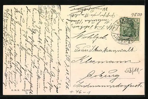 AK Karlsruhe, Kaiserstrasse mit Passanten und Strassenbahnen