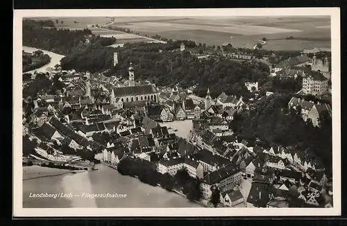 AK Landsberg /Lech, Fliegeraufnahme der Stadt