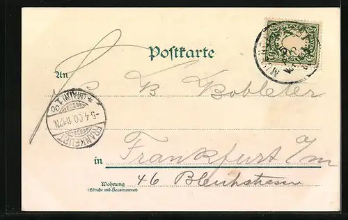 Lithographie München, Denlmal Maximilian II. Maximilianeum