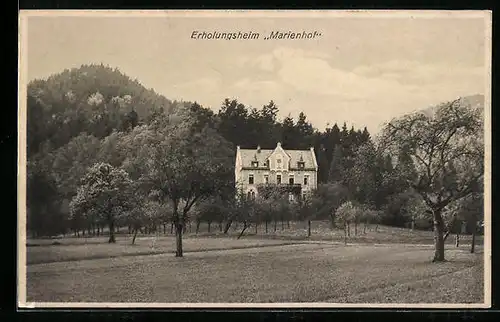 AK Baden-Baden, Erholungsheim Marienhof mit Umgebung