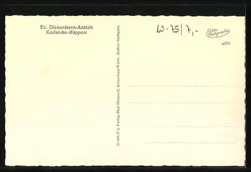 AK Karlsruhe-Rüppurr, Ev. Diakonissenanstalt, Mutterhaus