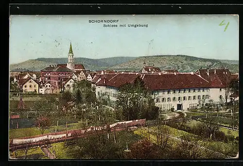 AK Schorndorf, Schloss mit Umgebung