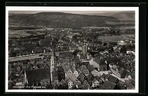 AK Schorndorf, Teilansicht vom Flugzeug aus