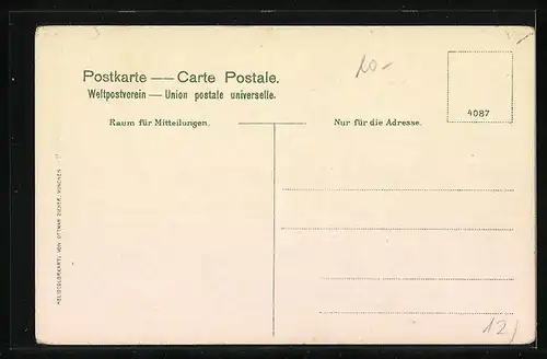 Künstler-AK Coburg, Blick in die Bahnhofstrasse