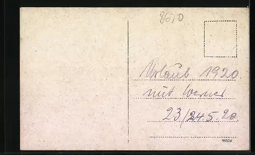 AK Coburg, Marktplatz mit Rathaus