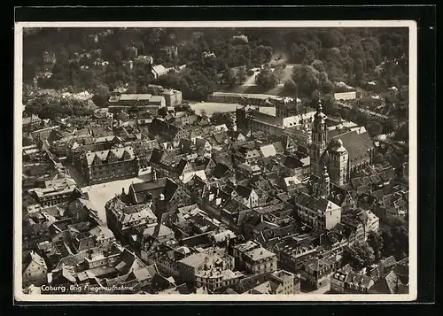 AK Coburg, Teilansicht, Fliegeraufnahme