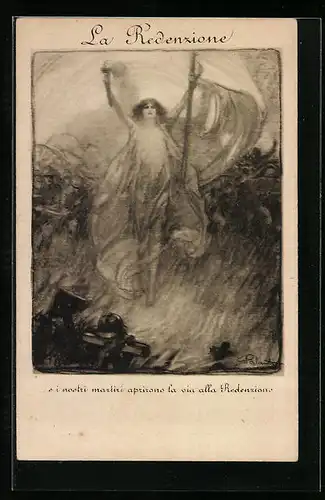 Künstler-AK La Redenzione, Göttin