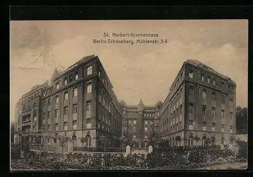 AK Berlin-Schöneberg, St. Norbert-Krankenhaus in der Mühlenstr. 3-4