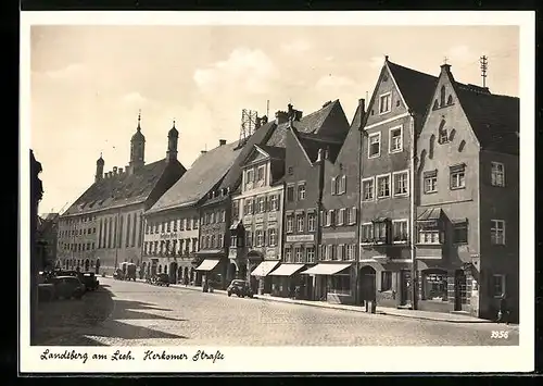 AK Landsberg a. Lech, Herkomer Strasse mit Autos