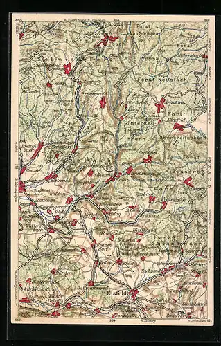 AK Eisfeld, Landkarte, WONA-Karte