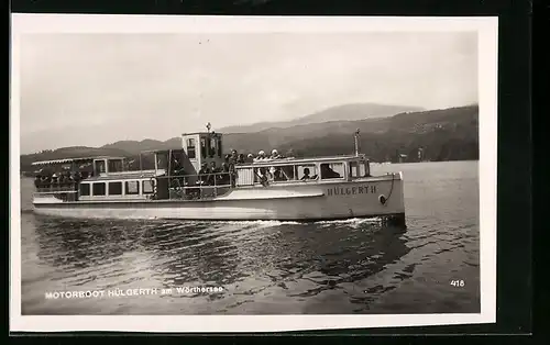 AK Motorboot Hülgerth auf dem Wörthersee