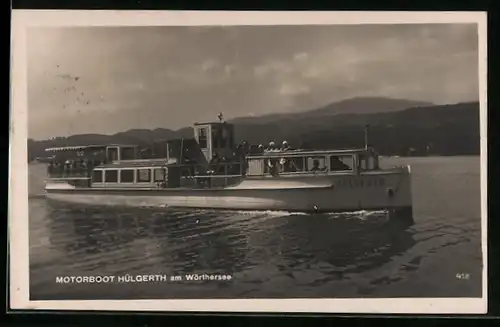 AK Motorboot Hülgerth auf dem Wörthersee