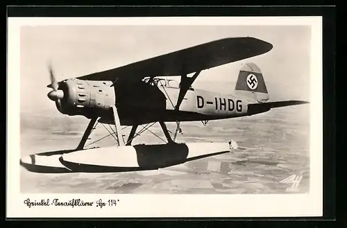 AK Heinkel-Seeaufklärungsflugzeug He 114, D-IHDG, , Wasserflugzeug