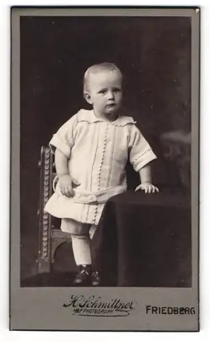 Fotografie H. Schmittner, Friedeberg, junger Knabe Ernst Moritz Simon mit 1 3 /4 Jahren