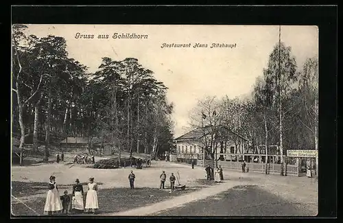 AK Schildhorn, Partie am Restaurant Hans Ritzhaupt