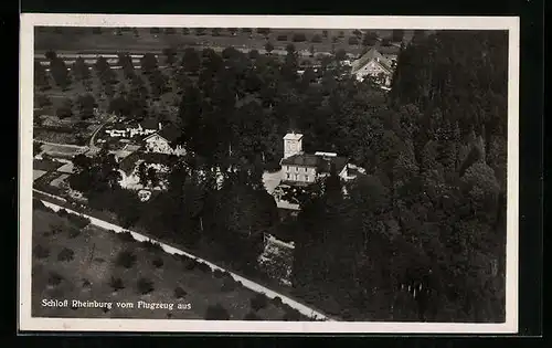 AK Gailingen, Schloss Rheinburg vom Flugzeug aus