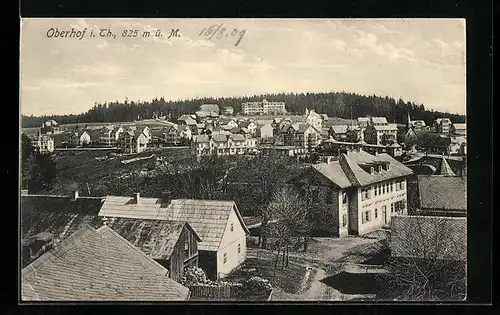 AK Oberhof in Thür., Ortsansicht aus der Vogelschau