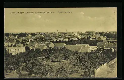 AK Kirchheimbolanden, Ortsansicht aus der Vogelschau