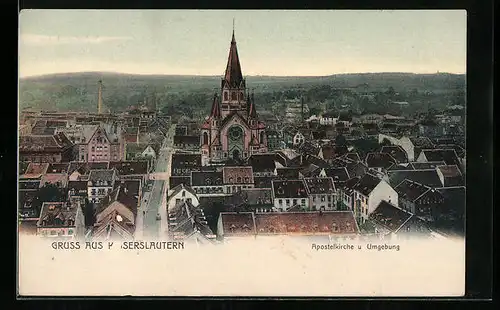 AK Kaiserslautern, Apostelkirche und Umgebung