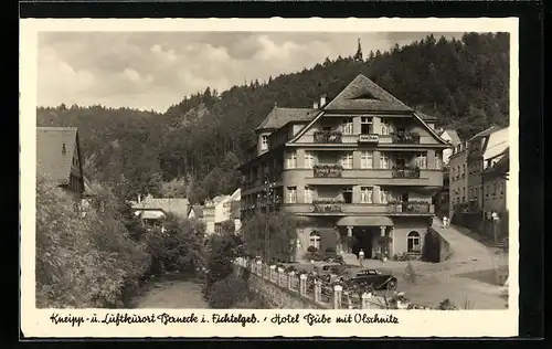 AK Berneck i. Fichtelgeb., Hotel Bube mit Olschnitz