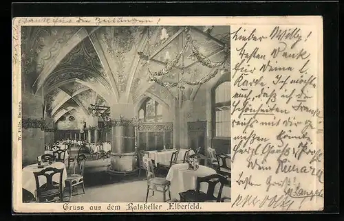AK Elberfeld, Ratskeller, Innenansicht