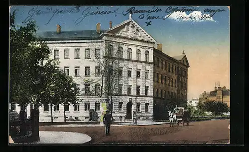 AK Landau /Pfalz, Strassenpartie mit Kutsche