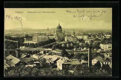 AK Potsdam, Panorama vom Brauhausberg