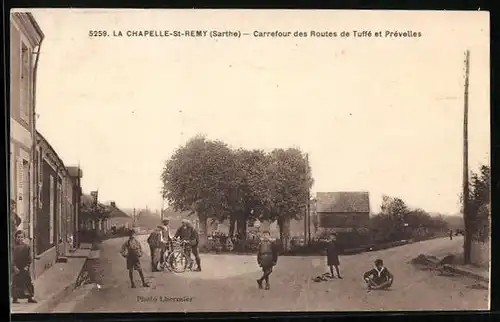 AK La Chapelle-St-Remy, Carrefour des Routes de Truffe et Prevelles