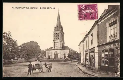 AK Bonnétable, Eglise et Place