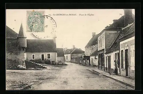 AK St-Gorges-du-Rosay, Place de l`Eglise