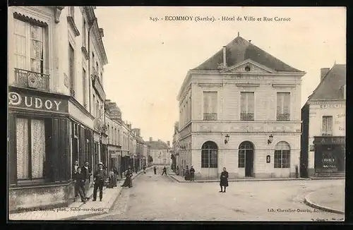 AK Ecommoy, Hôtel de Ville et Rue Carnot