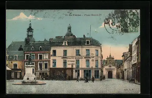 AK La Flèche, Place Henri-IV