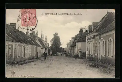 AK Rouperroux-le Coquet, Rue Principale