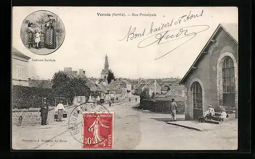 AK Vernie, Rue Principale, Costume Sarthois