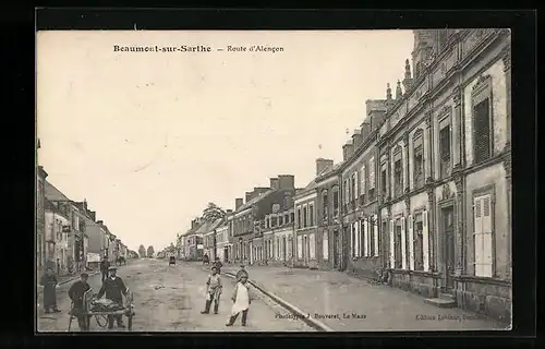 AK Beaumont-sur-Sarthe, Route d`Alencon