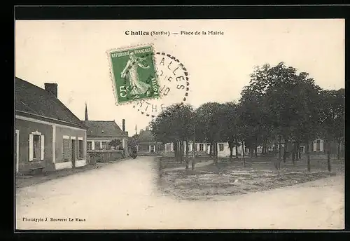 AK Challes, Place de la Mairie