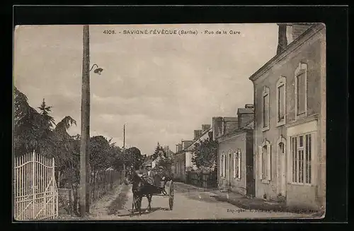 AK Savigné-l`Évêque, Rue de la Gare