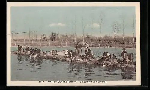 AK Pont-de-Gennes, Un coin ou l`on bavarde